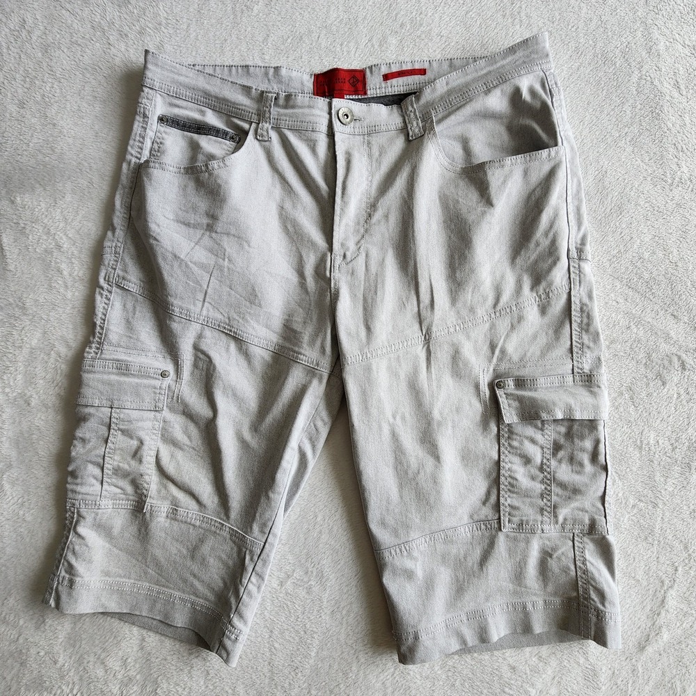 Point Zero Shorts Mens 38 Stretch Light Gray 100% Cotton Blend‎ Casual Summer